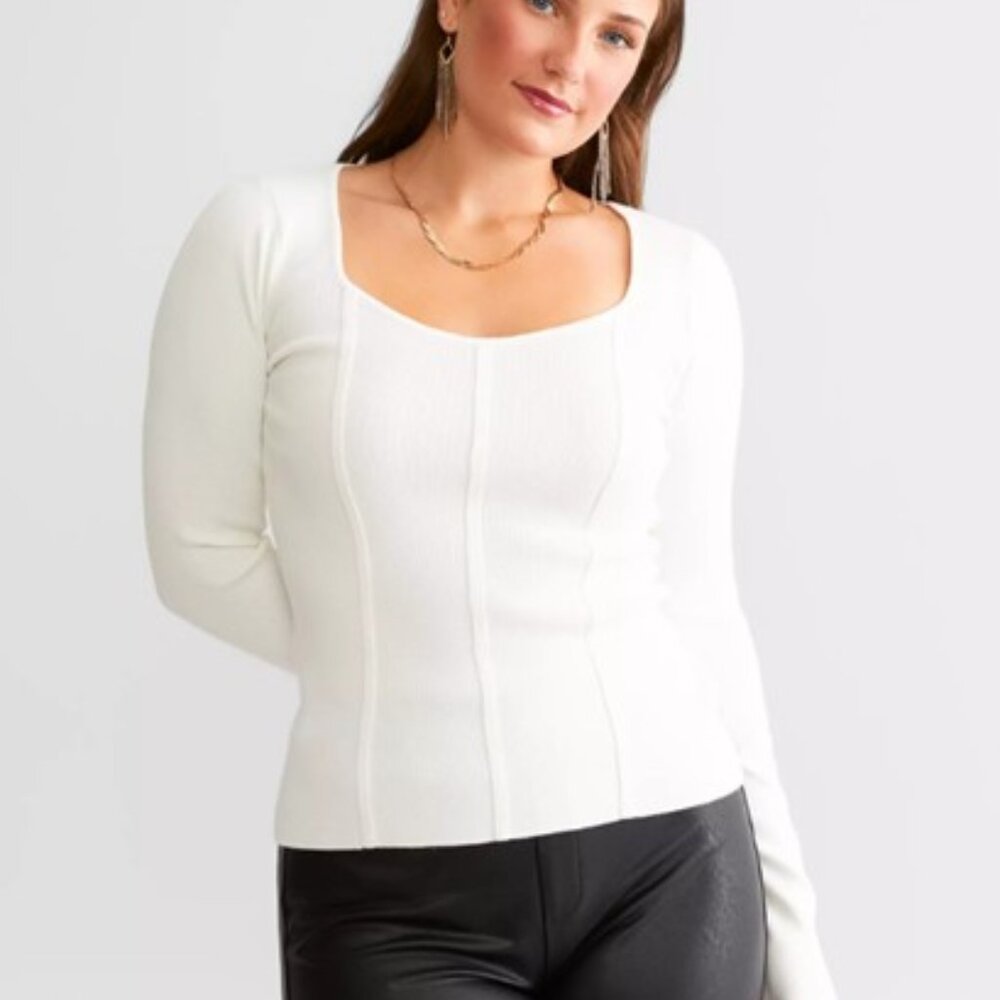 NWOT BKE Ribbed Sweetheart Corset Top - Size Small